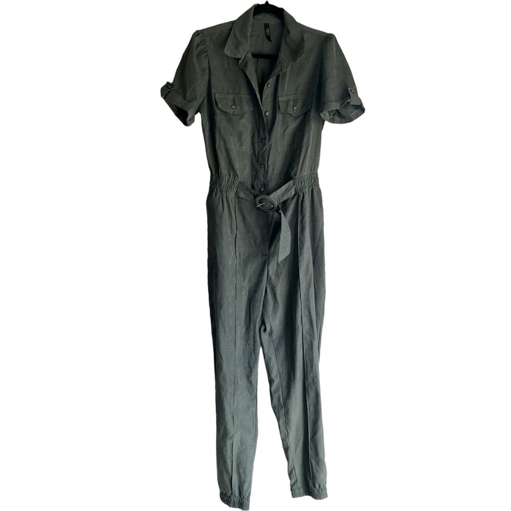 KAELE collection sage green suede-like one piece jumper, women's medium
